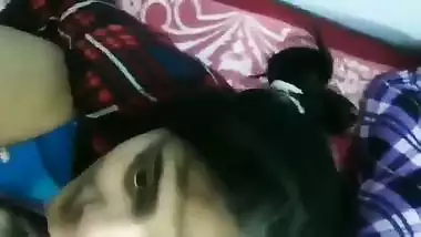 Horny Desi XXX girl gets load of cum on face with dirty talkings MMS