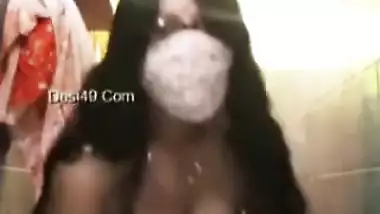 Horny bhabhi showing her big boobs and pussy
