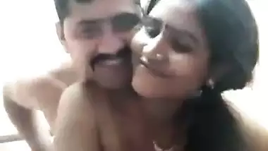 South Indian couple smiling doggy fucking at home