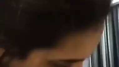 Naughty lady shoots her blowjob MMS fucking a dick