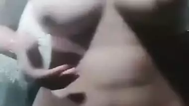 Village girl in bathroom