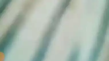 Selfie video call of sexy girlfriend showing nude body