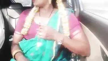 Indian car sex.housewife with husbend's father long drive for fucking. Telugu dirty talks.